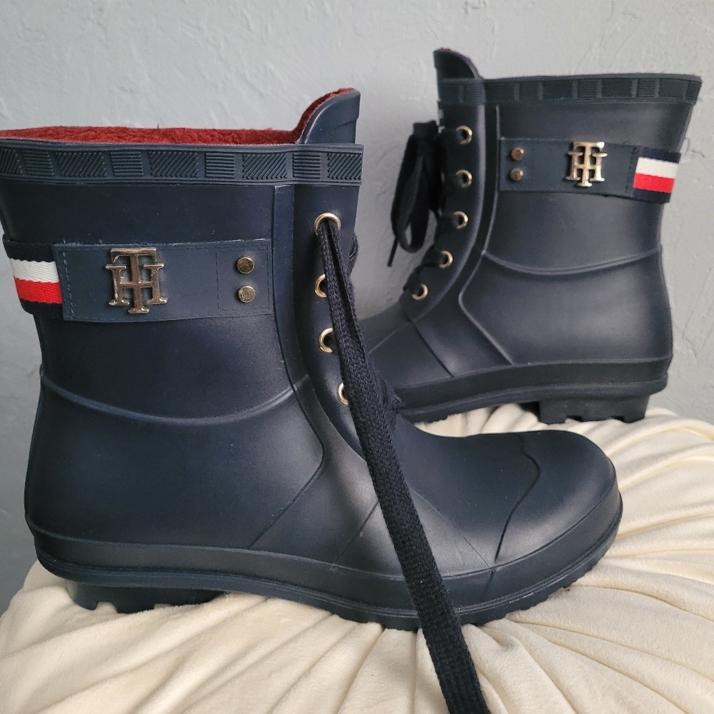 Tommy Hilfiger Navy Blue Rain Boots
